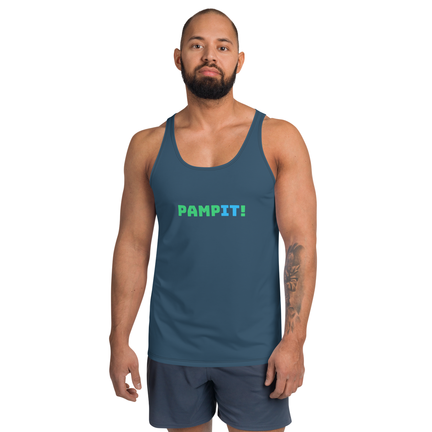 $PLEB PampIT Unisex Tank Top -- Blue