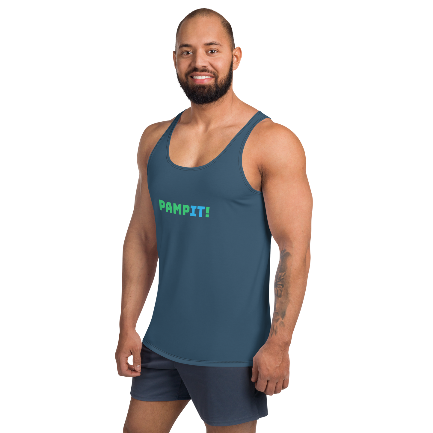 $PLEB PampIT Unisex Tank Top -- Blue