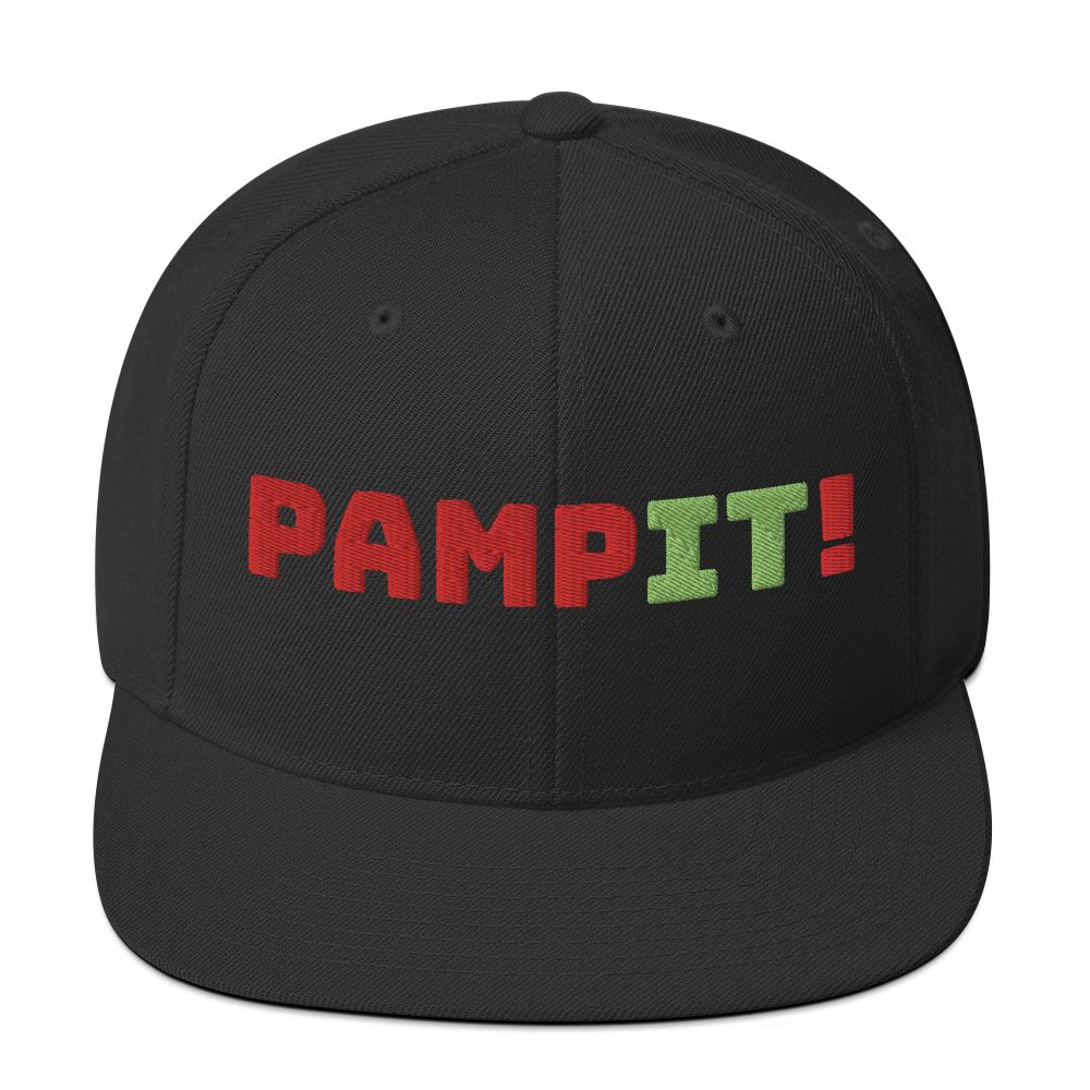 PampIT Snapback Hat -- Red and Green