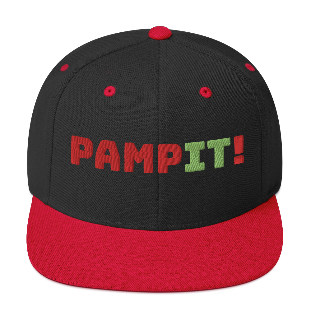 PampIT Snapback Hat -- Red and Green