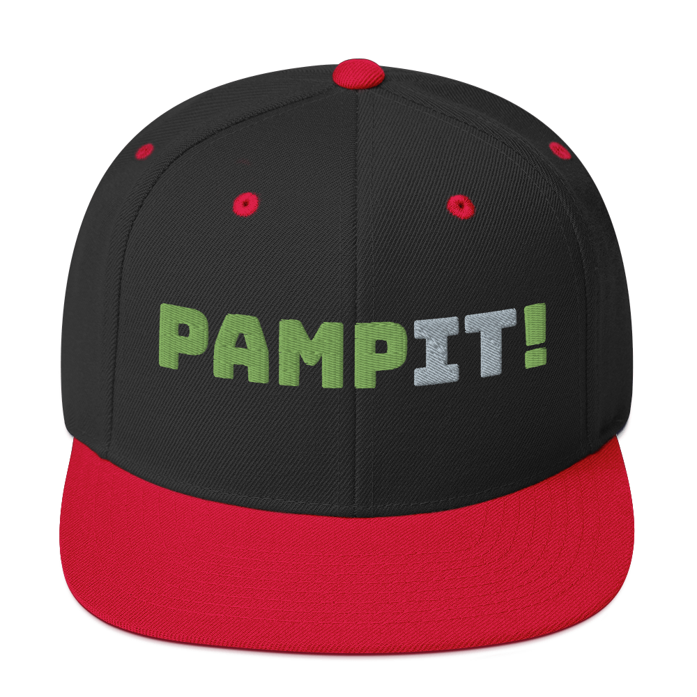 PampIT Snapback Hat -- Green and Grey