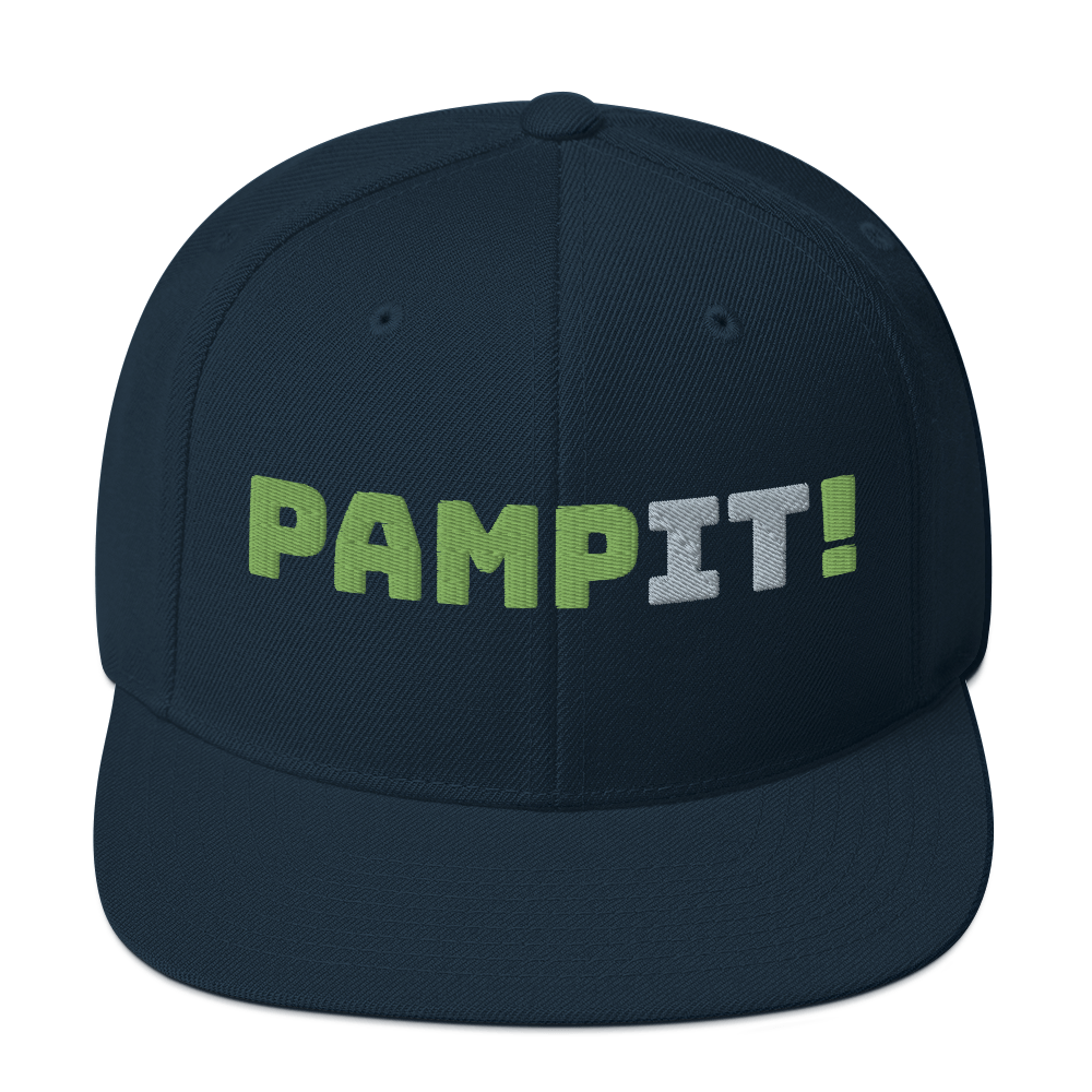 PampIT Snapback Hat -- Green and Grey