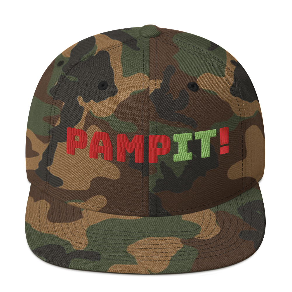PampIT Snapback Hat -- Red and Green