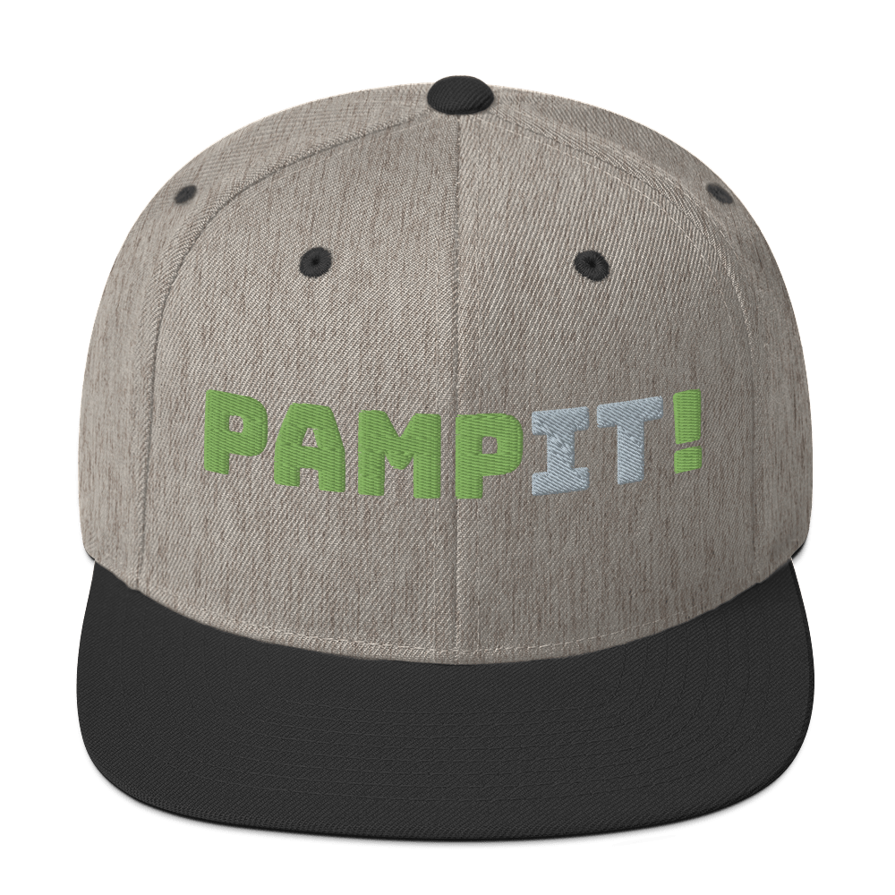 PampIT Snapback Hat -- Green and Grey