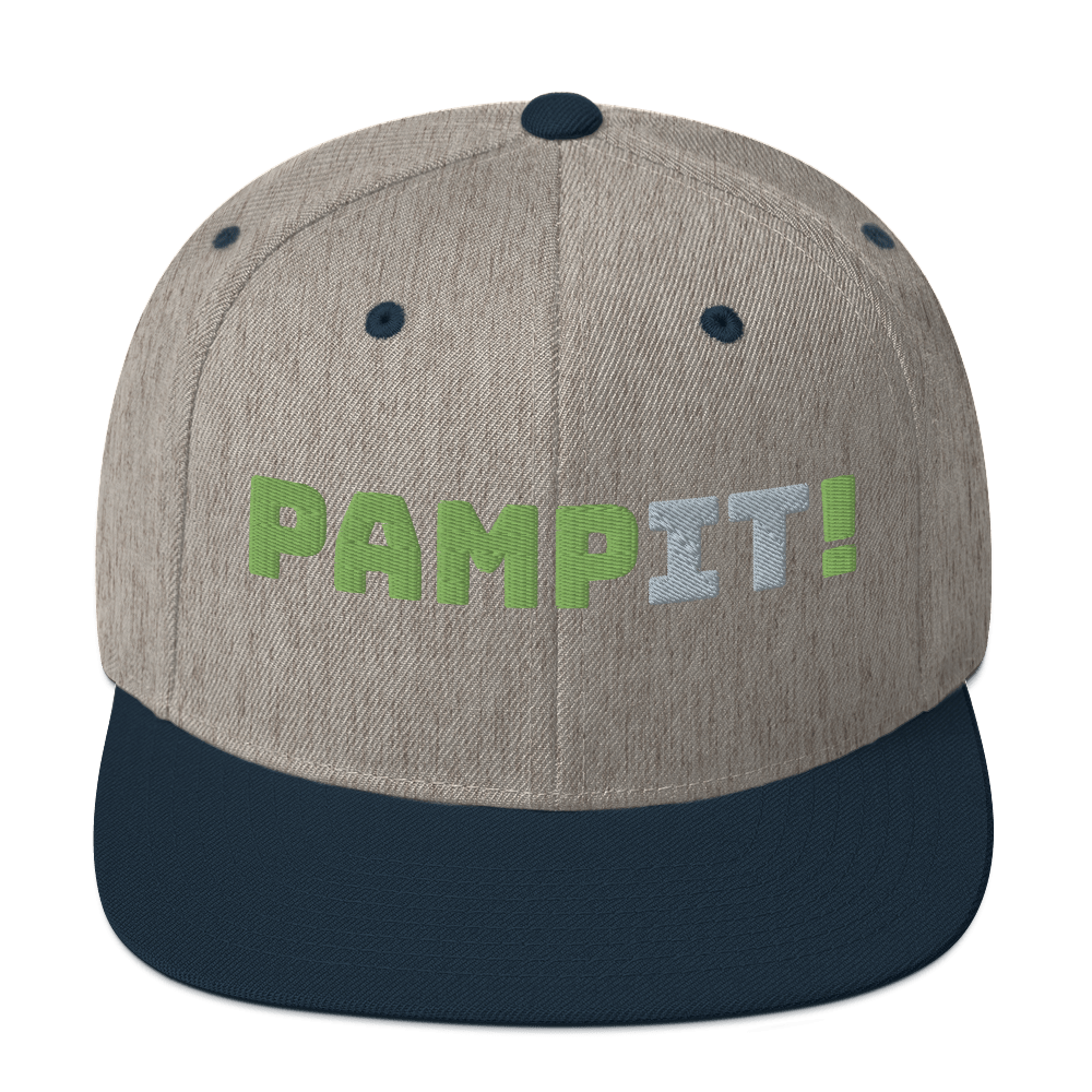 PampIT Snapback Hat -- Green and Grey