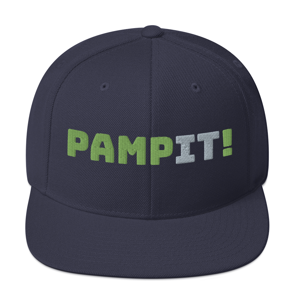 PampIT Snapback Hat -- Green and Grey