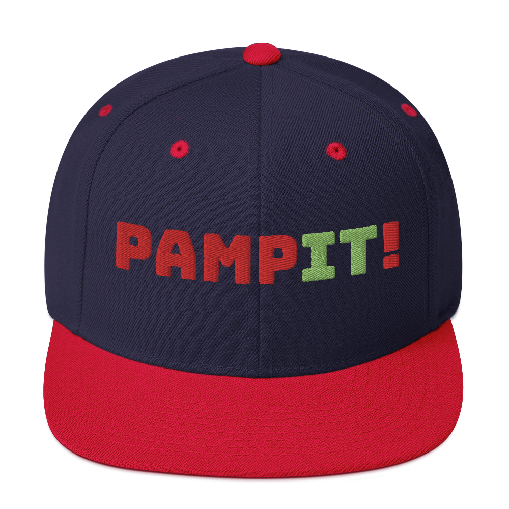 PampIT Snapback Hat -- Red and Green