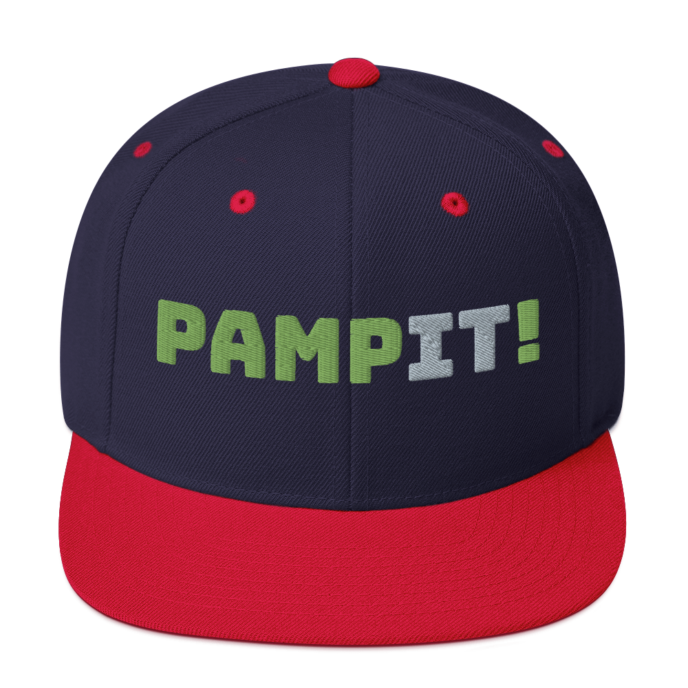 PampIT Snapback Hat -- Green and Grey
