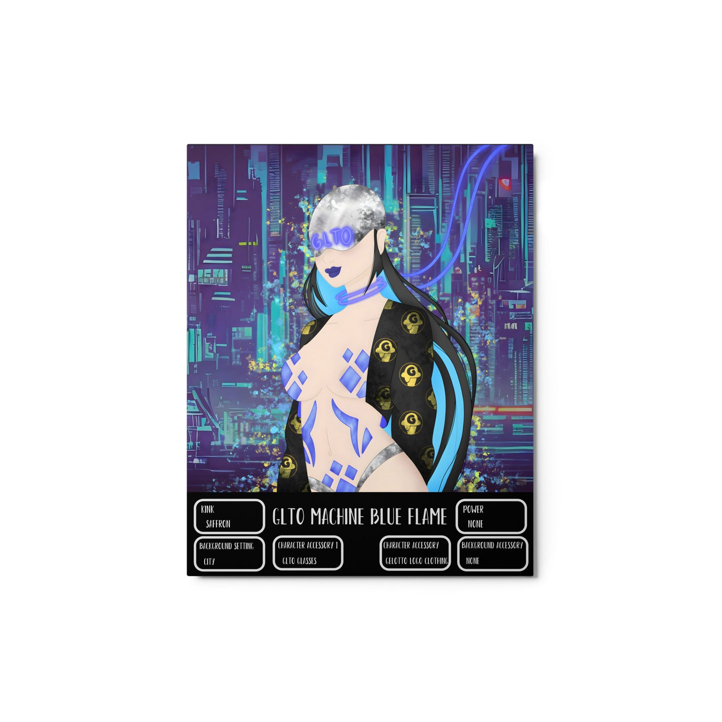 Gelotto Machine Blue Flame metal print
