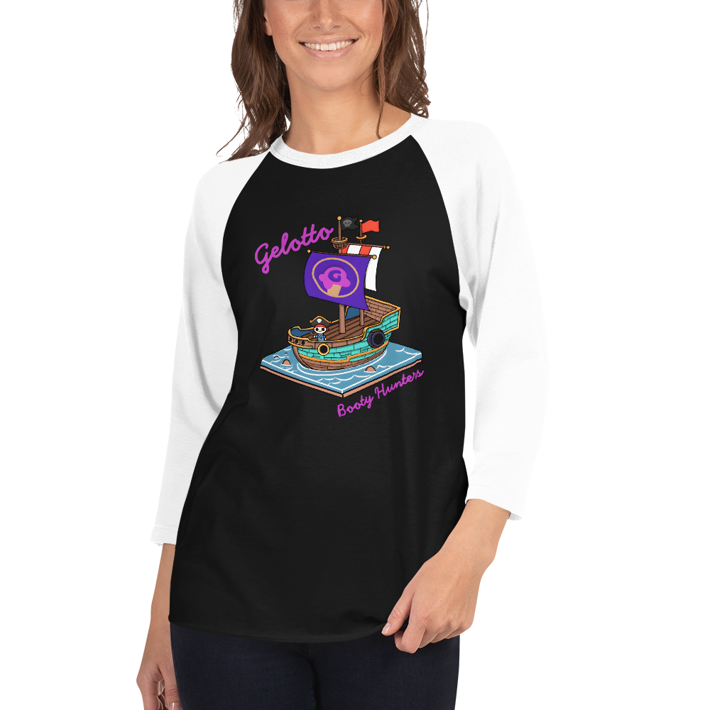 Gelotto Booty Hunter 3/4 sleeve raglan shirt