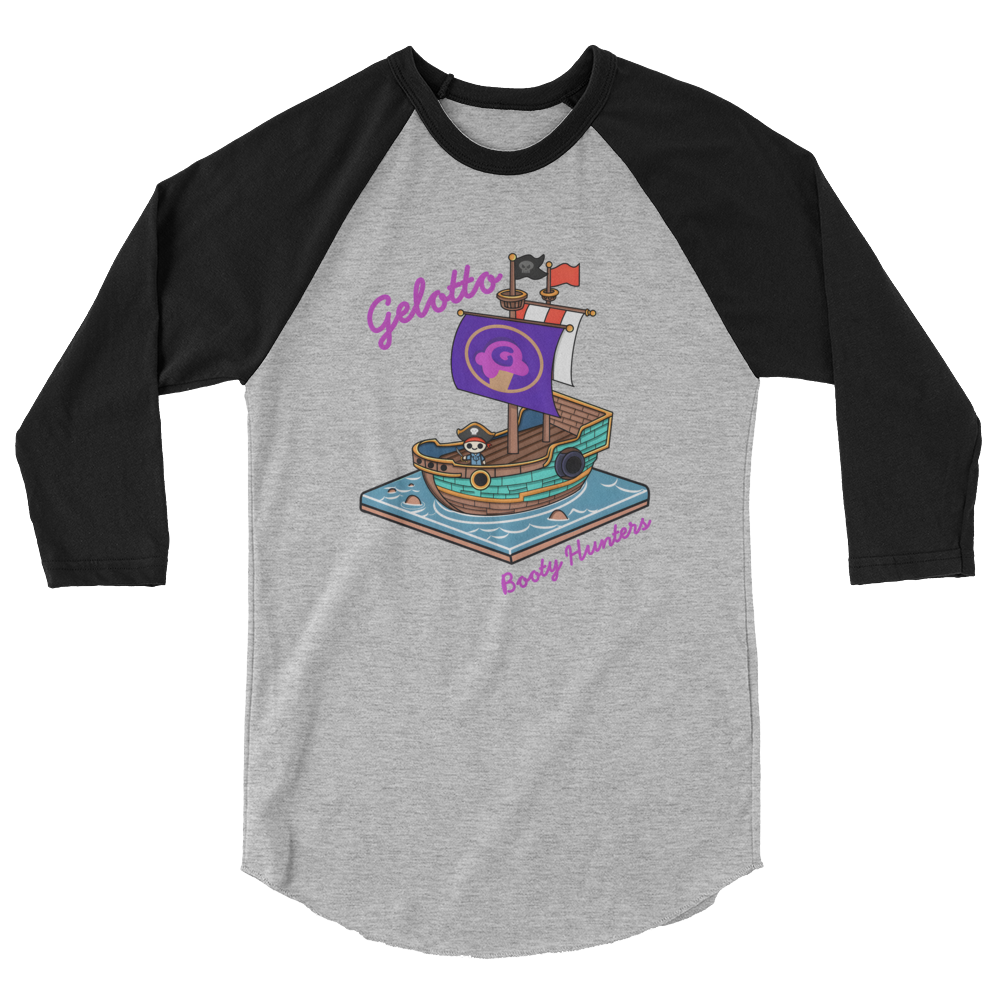 Gelotto Booty Hunter 3/4 sleeve raglan shirt