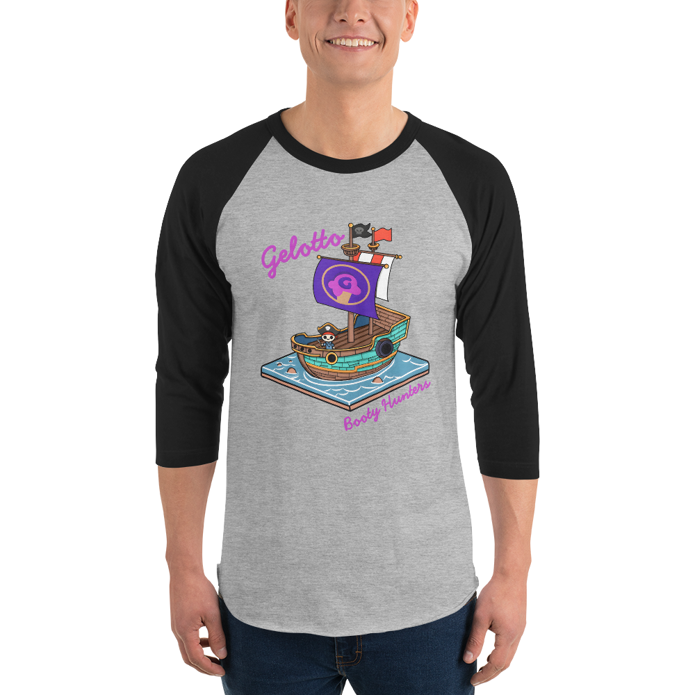 Gelotto Booty Hunter 3/4 sleeve raglan shirt