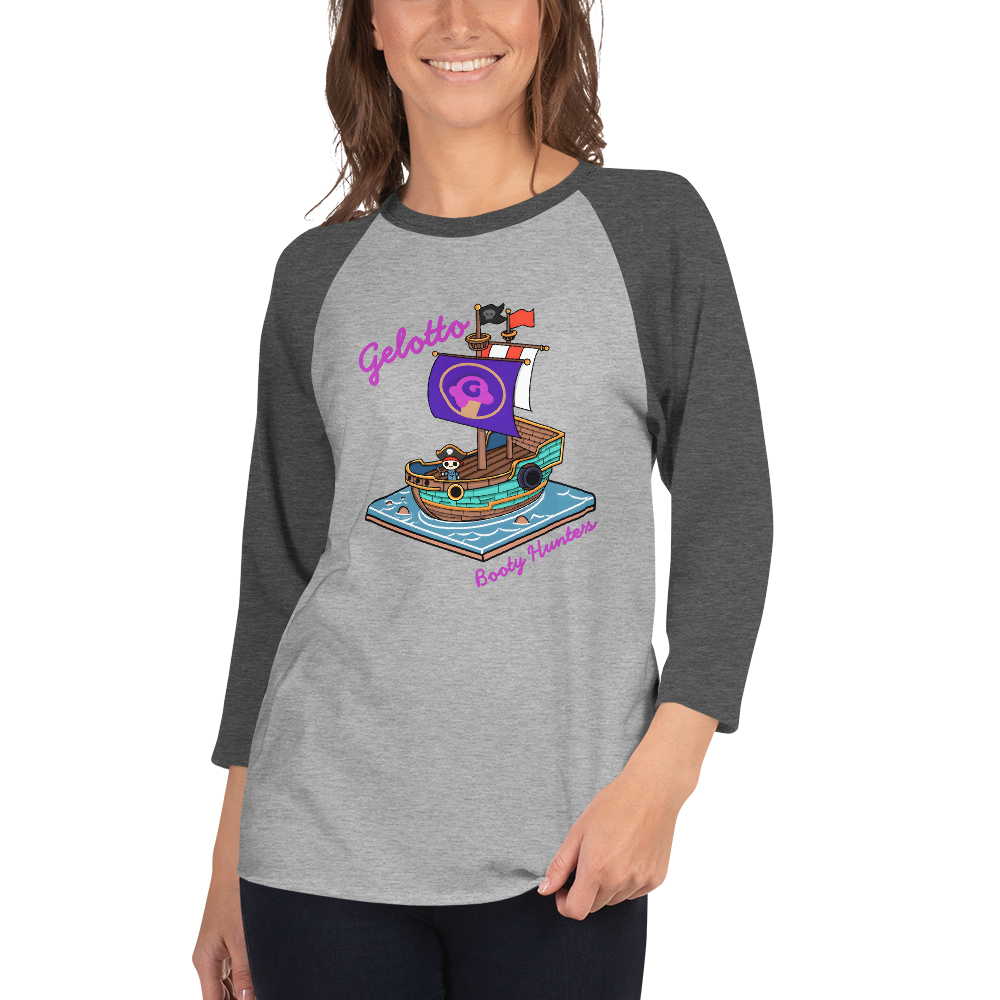 Gelotto Booty Hunter 3/4 sleeve raglan shirt
