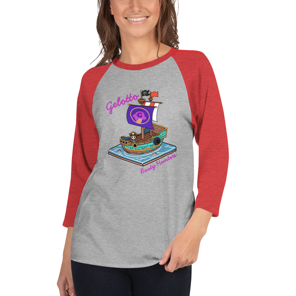 Gelotto Booty Hunter 3/4 sleeve raglan shirt