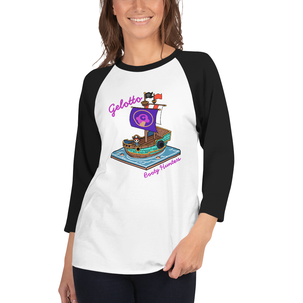 Gelotto Booty Hunter 3/4 sleeve raglan shirt