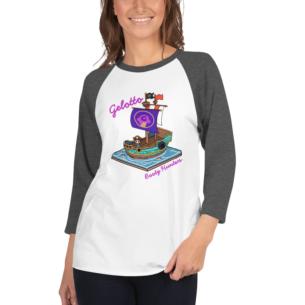 Gelotto Booty Hunter 3/4 sleeve raglan shirt