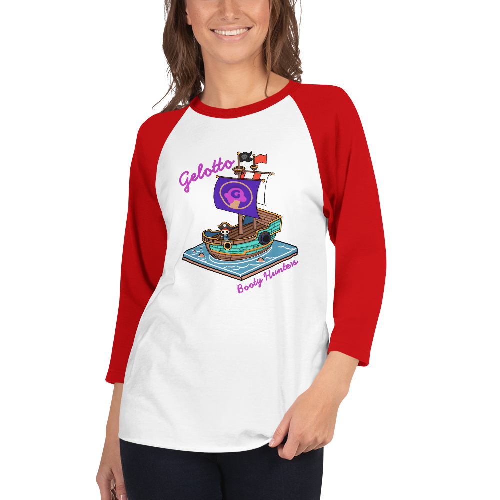 Gelotto Booty Hunter 3/4 sleeve raglan shirt