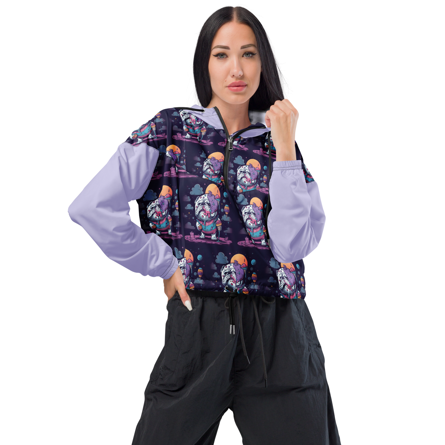 Ice Cream Dog Women’s cropped windbreaker