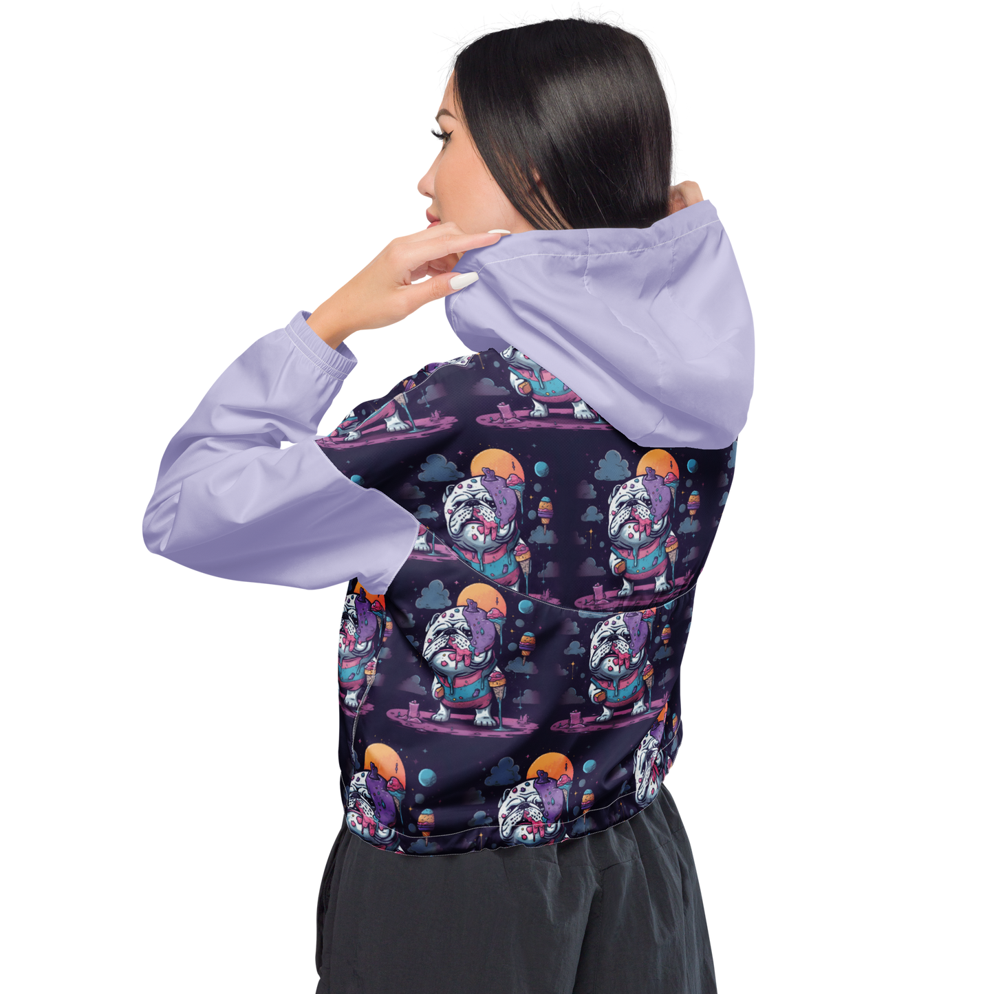 Ice Cream Dog Women’s cropped windbreaker