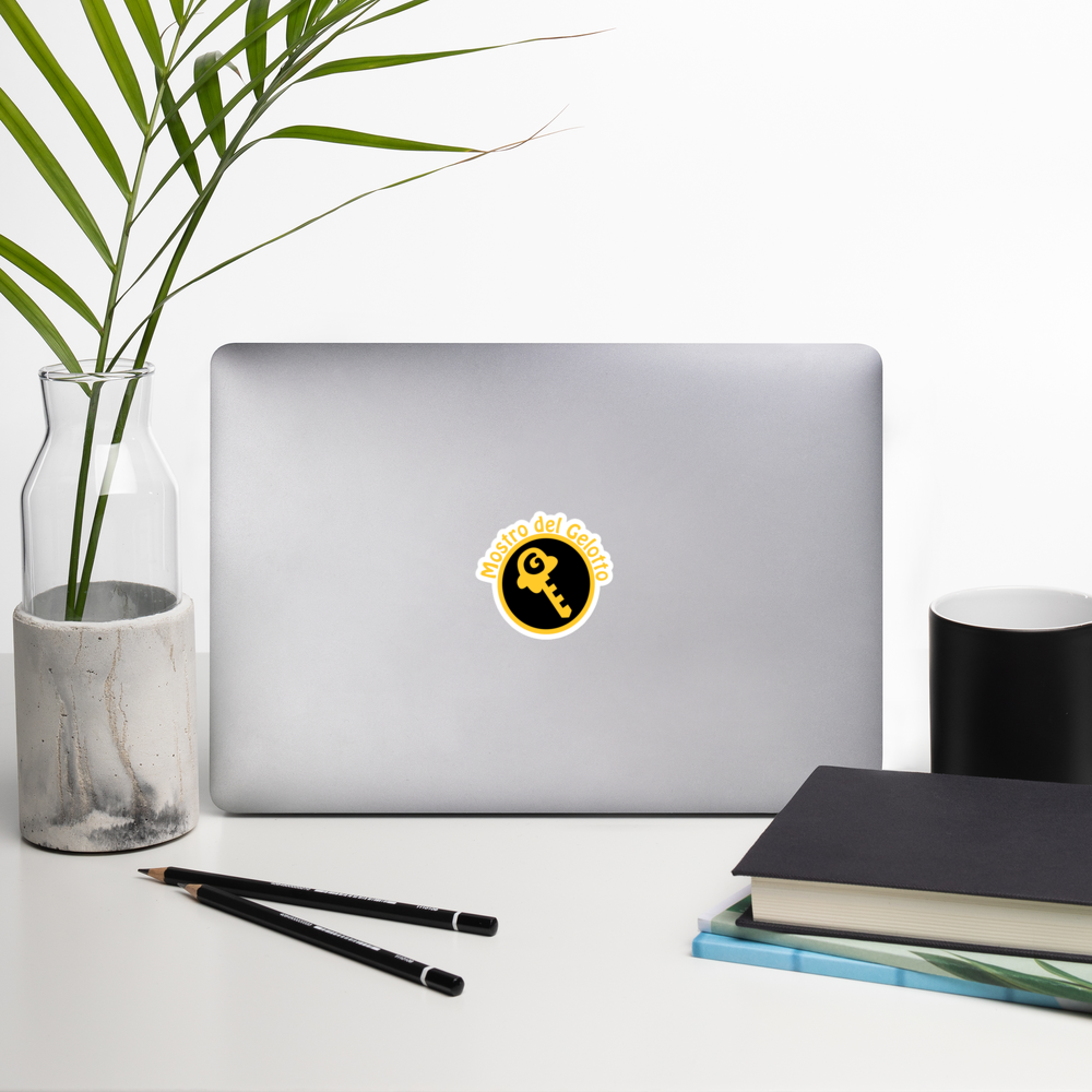 Mostro del Gelotto / Gkey Bubble-free stickers (gold and black logo)