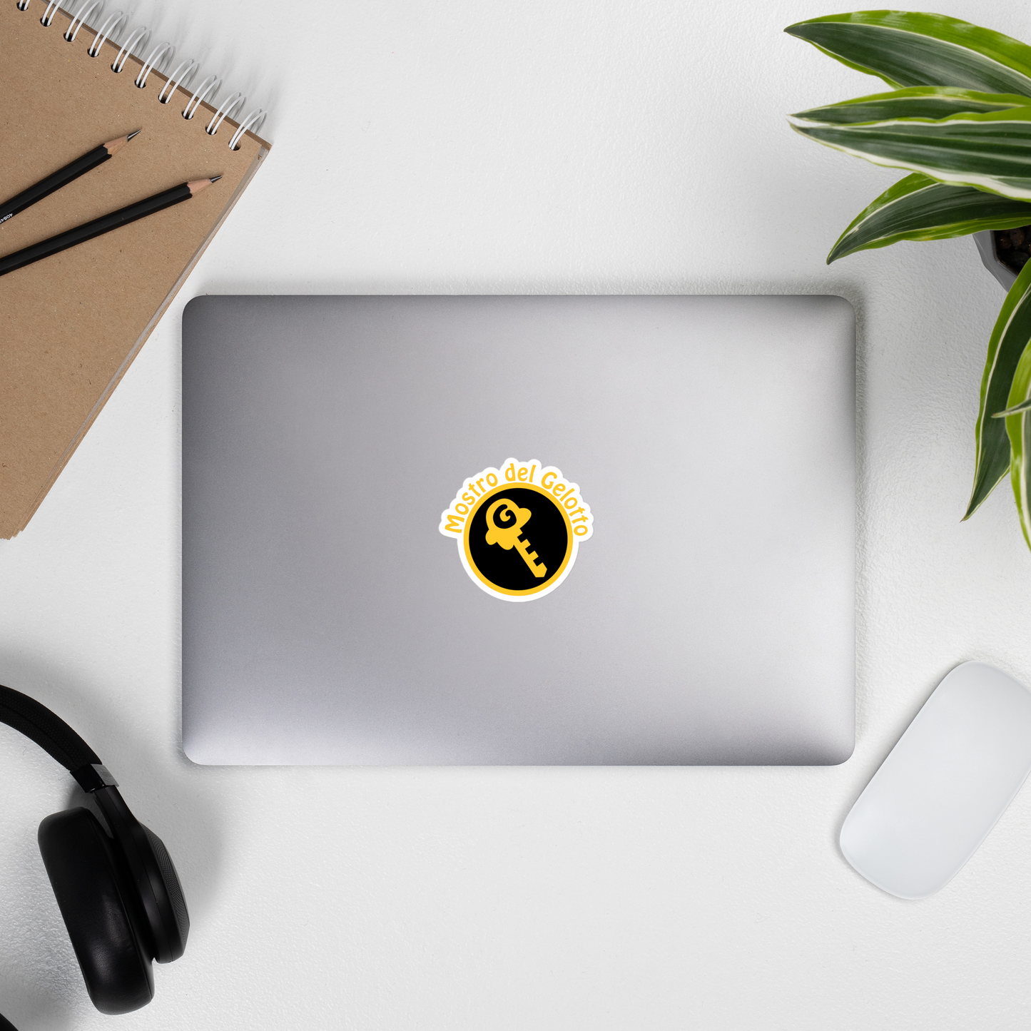Mostro del Gelotto / Gkey Bubble-free stickers (gold and black logo)