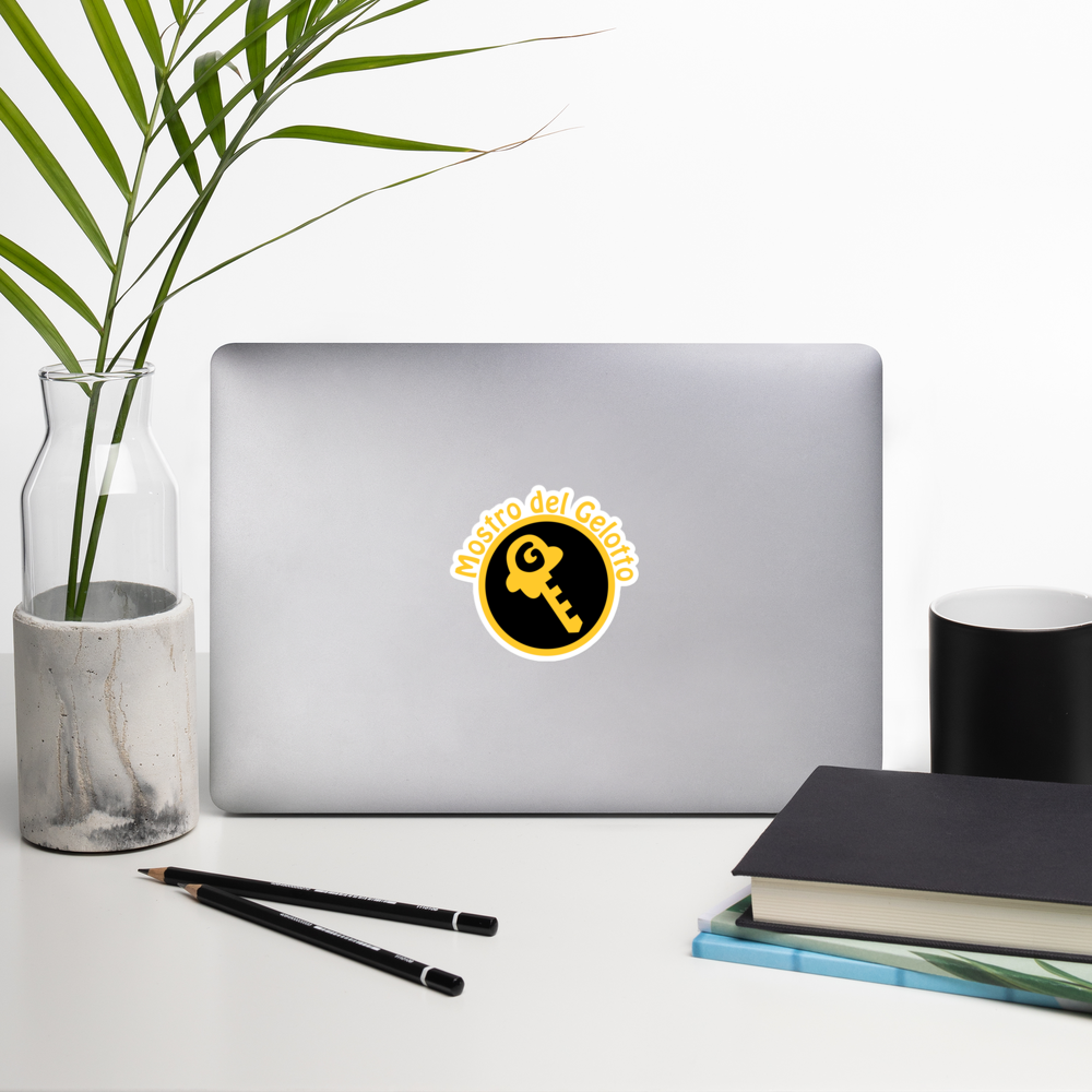 Mostro del Gelotto / Gkey Bubble-free stickers (gold and black logo)