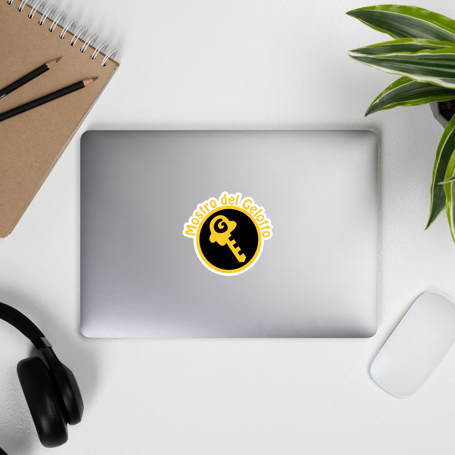 Mostro del Gelotto / Gkey Bubble-free stickers (gold and black logo)