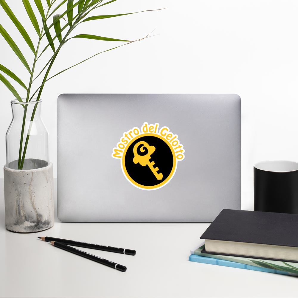 Mostro del Gelotto / Gkey Bubble-free stickers (gold and black logo)