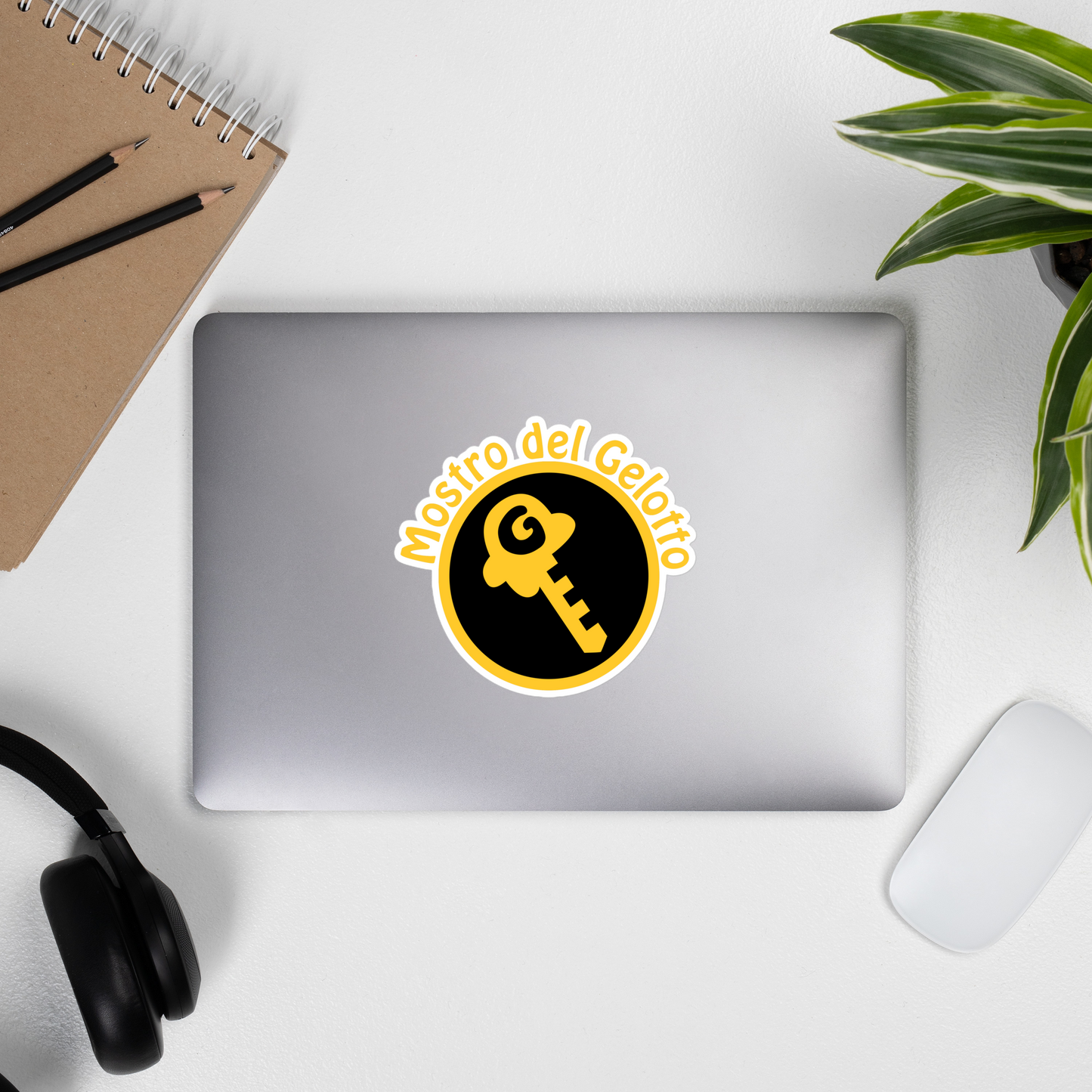 Mostro del Gelotto / Gkey Bubble-free stickers (gold and black logo)