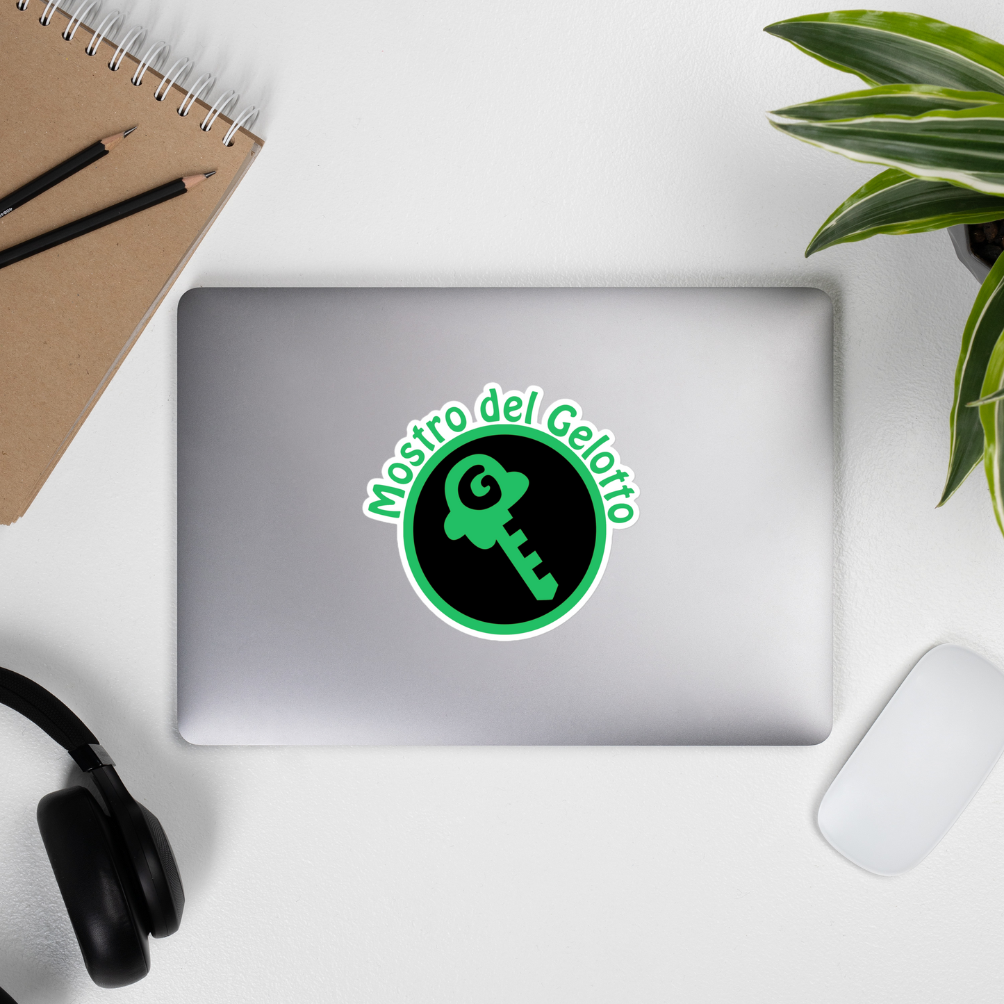 Mostro del Gelotto / GKEY Bubble-free stickers (green and black logo)