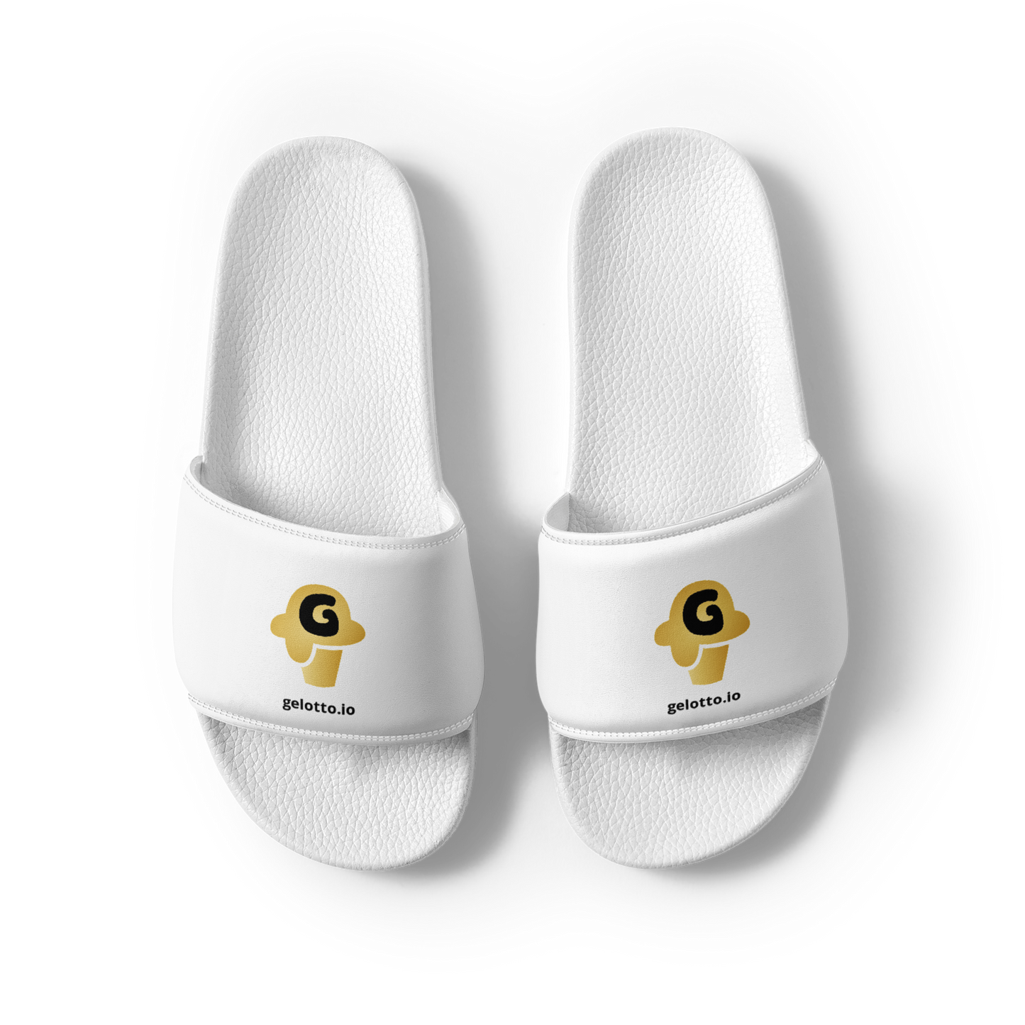 Gelotto logo Men’s slides (gold and black logo)