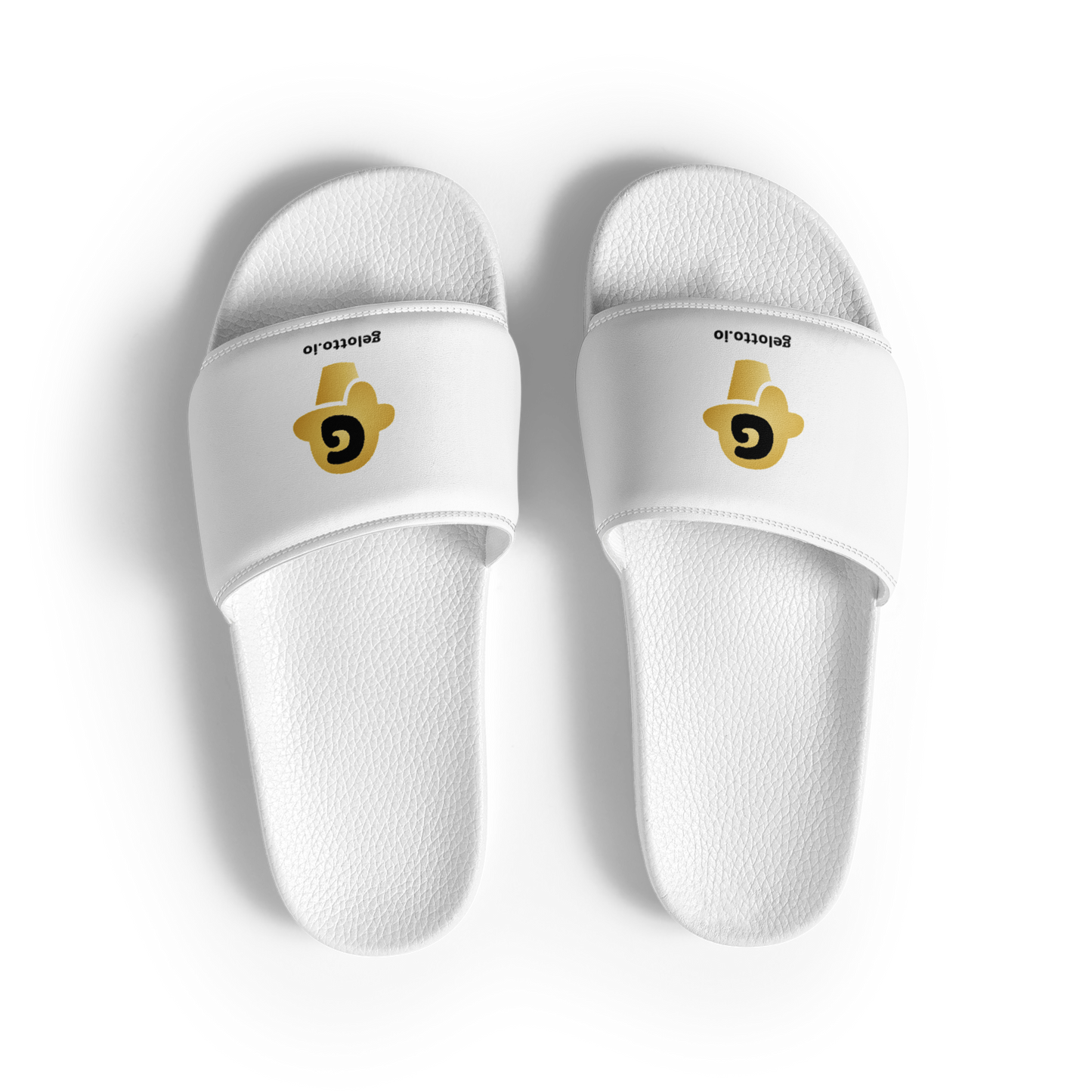 Gelotto logo Men’s slides (gold and black logo)