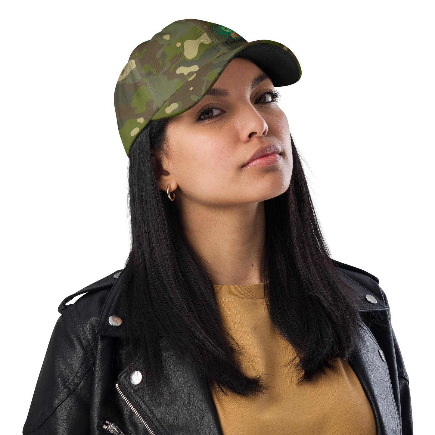 Gelotto logo Multicam Dad hat (green and black logo)