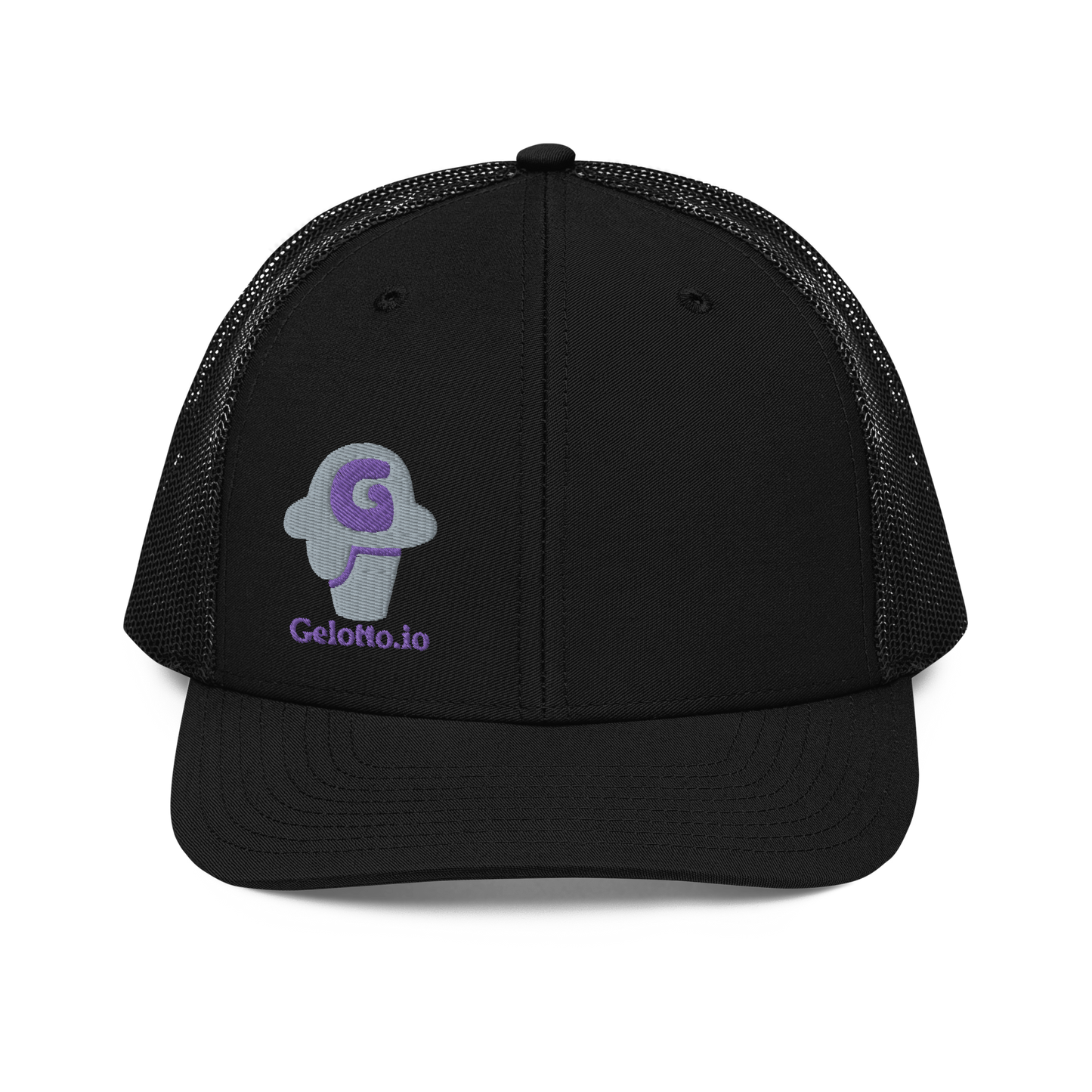 Gelotto logo Trucker Cap (purple and grey logo)