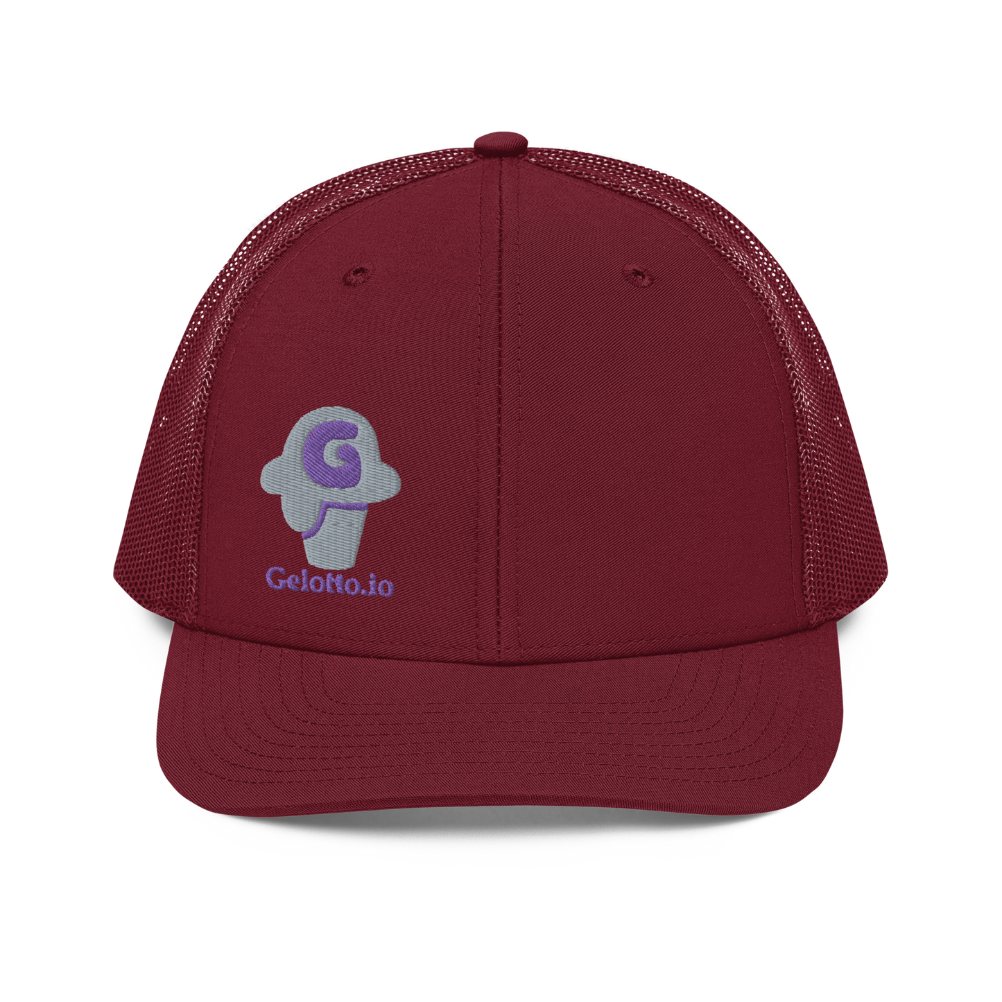 Gelotto logo Trucker Cap (purple and grey logo)