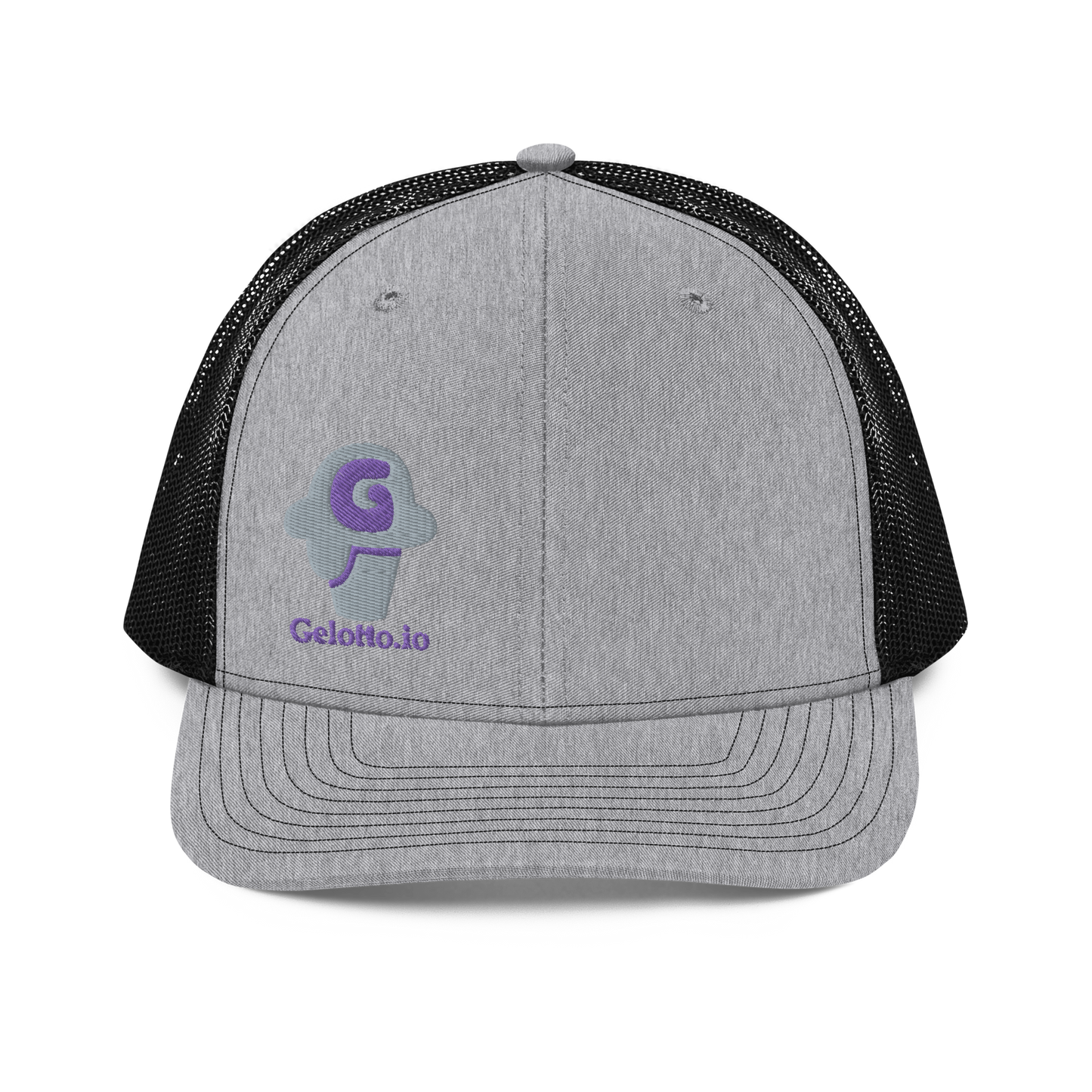 Gelotto logo Trucker Cap (purple and grey logo)