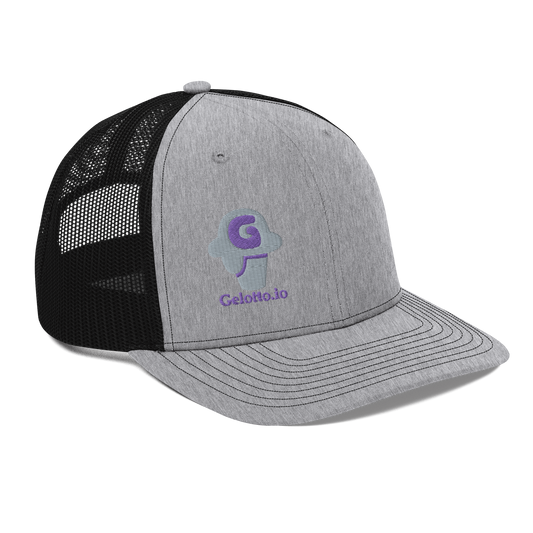 Gelotto logo Trucker Cap (purple and grey logo)