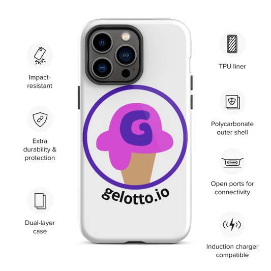 Gelotto logo Tough iPhone case (OG logo)