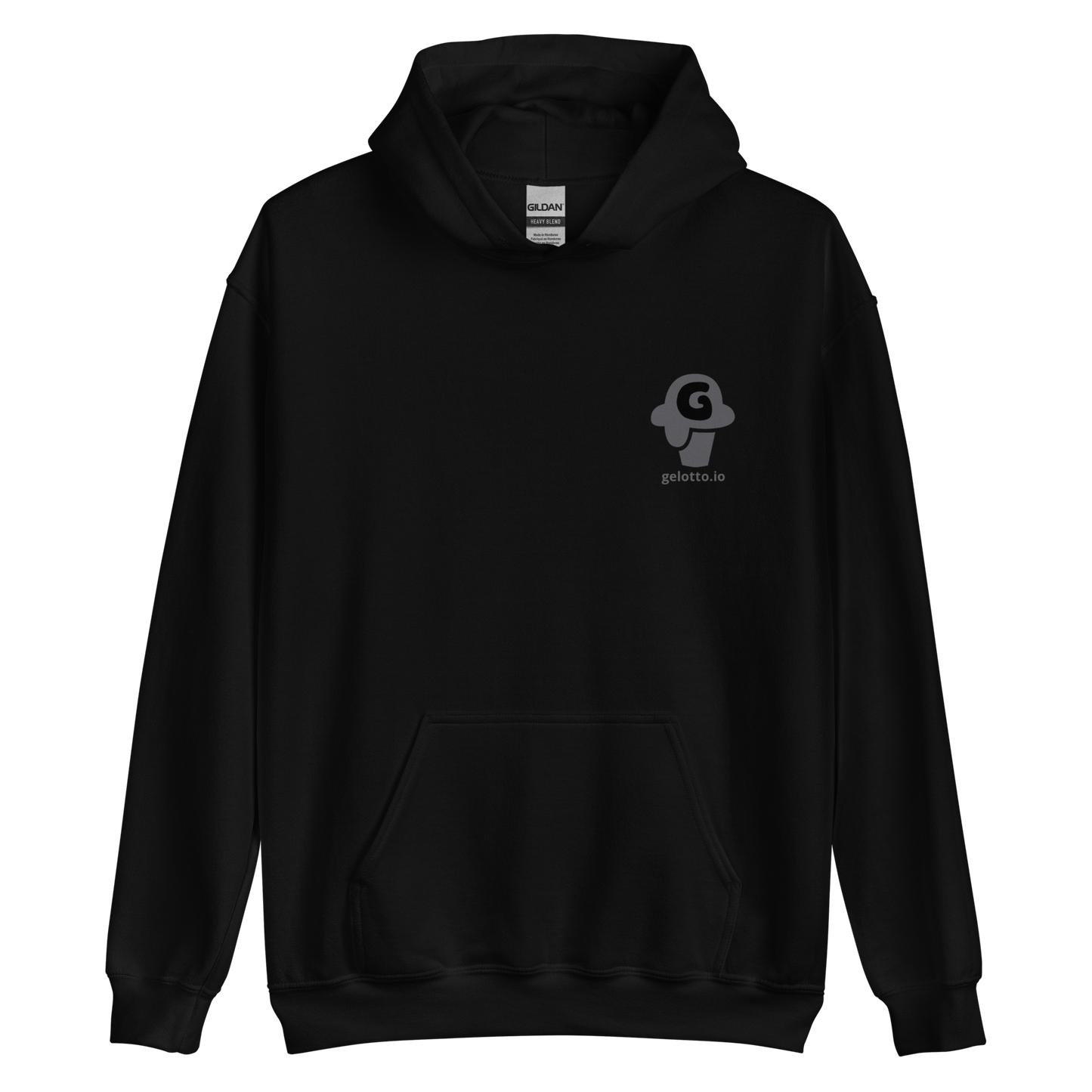 Gelotto logo Unisex Hoodie (grey and black logo)