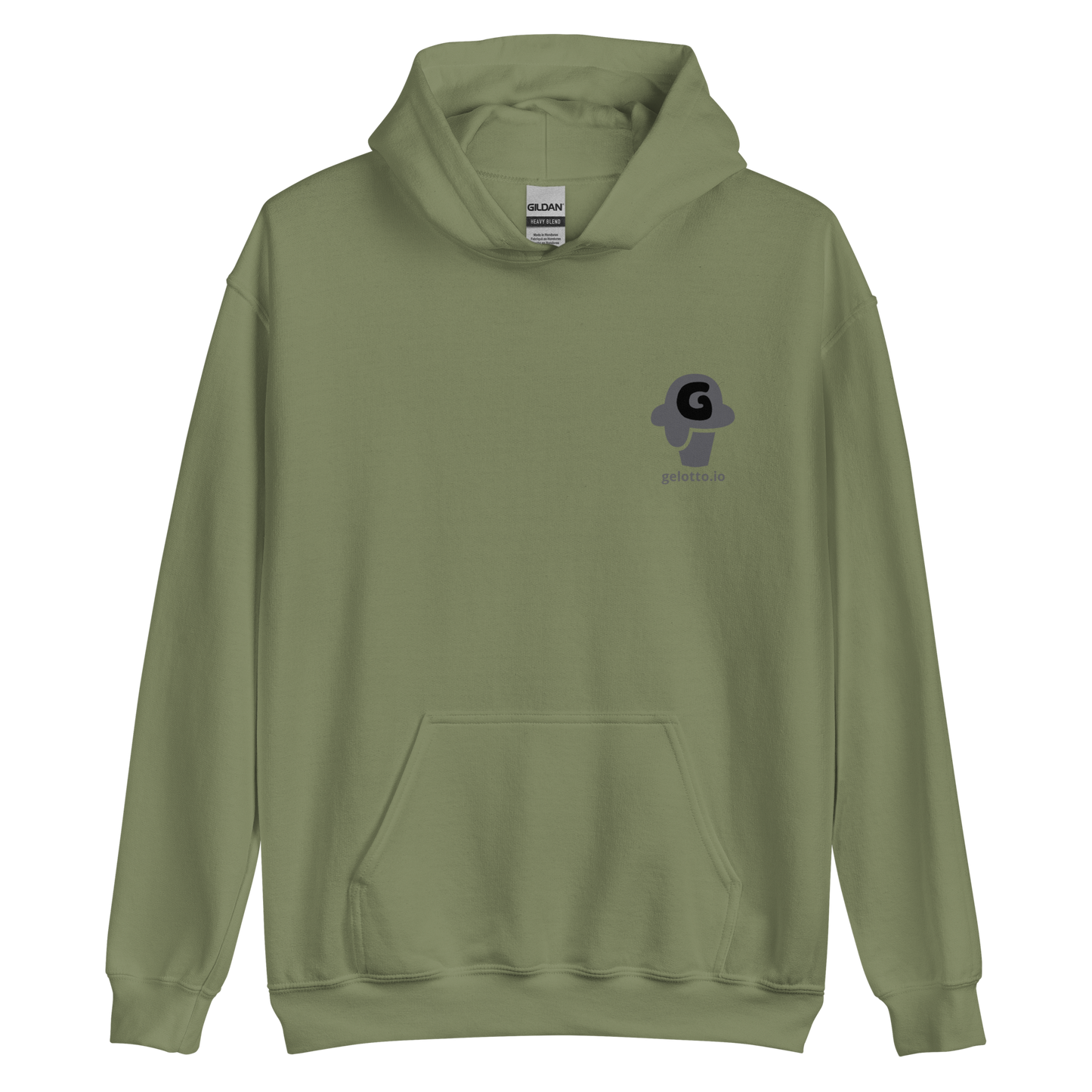 Gelotto logo Unisex Hoodie (grey and black logo)