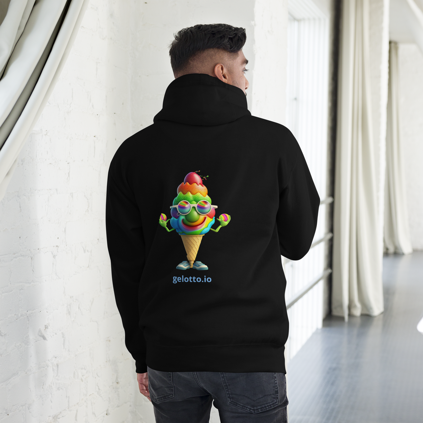 Mostro del Gelotto Unisex Hoodie (Rainbow Mostro 2)