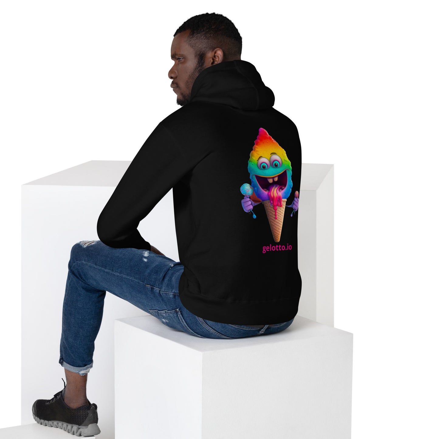 Mostro del Gelotto Unisex Hoodie (Rainbow Mostro)