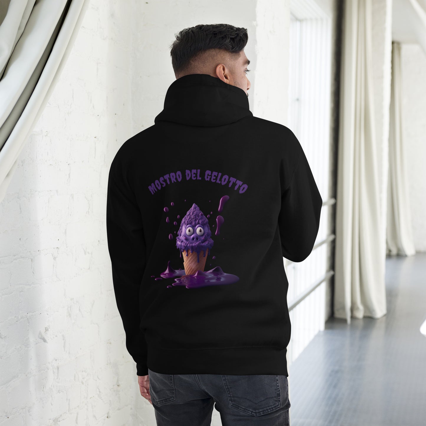 Mostro del Gelotto Unisex Hoodie (Purple Pig)
