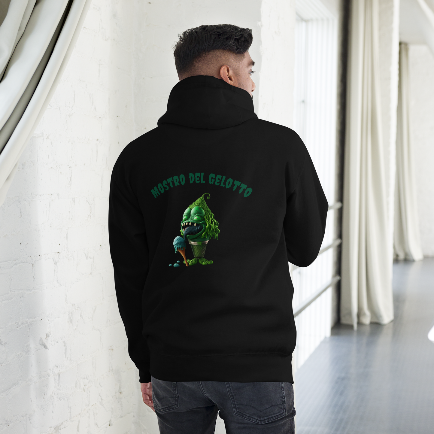 Mostro del Gelotto Unisex Hoodie (Green mostro)