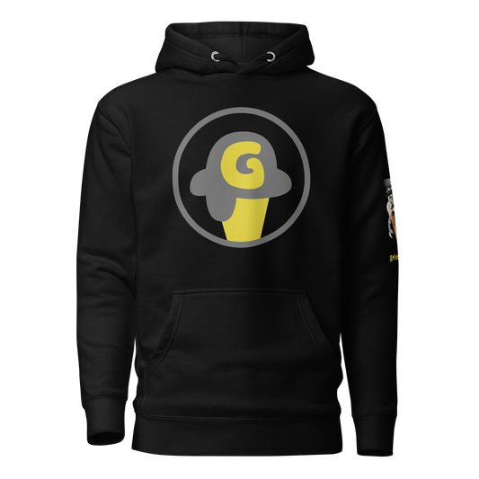 Series 1 NFT / Gelotto logo Unisex Hoodie (grey and yellow logo)