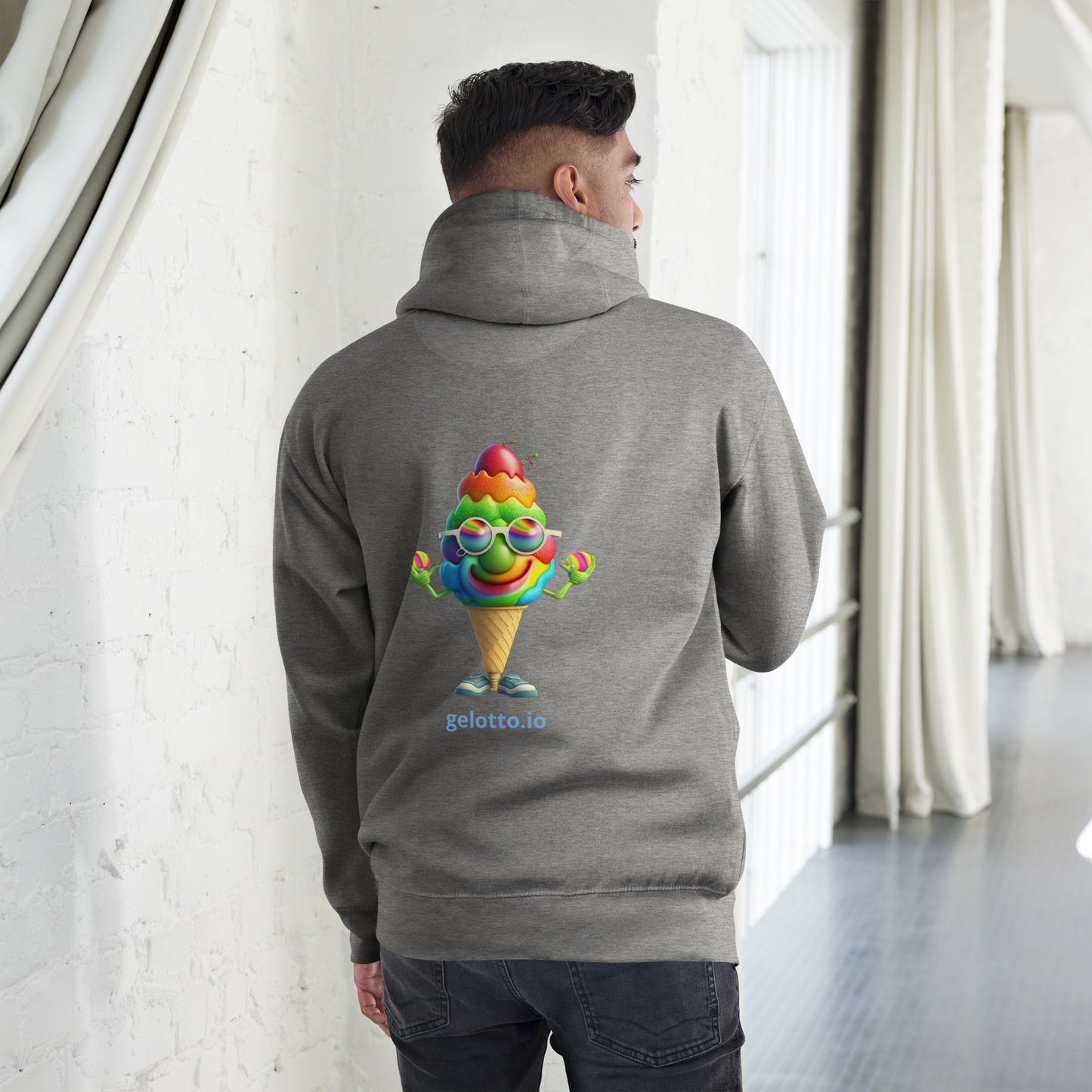 Mostro del Gelotto Unisex Hoodie (Rainbow Mostro 2)