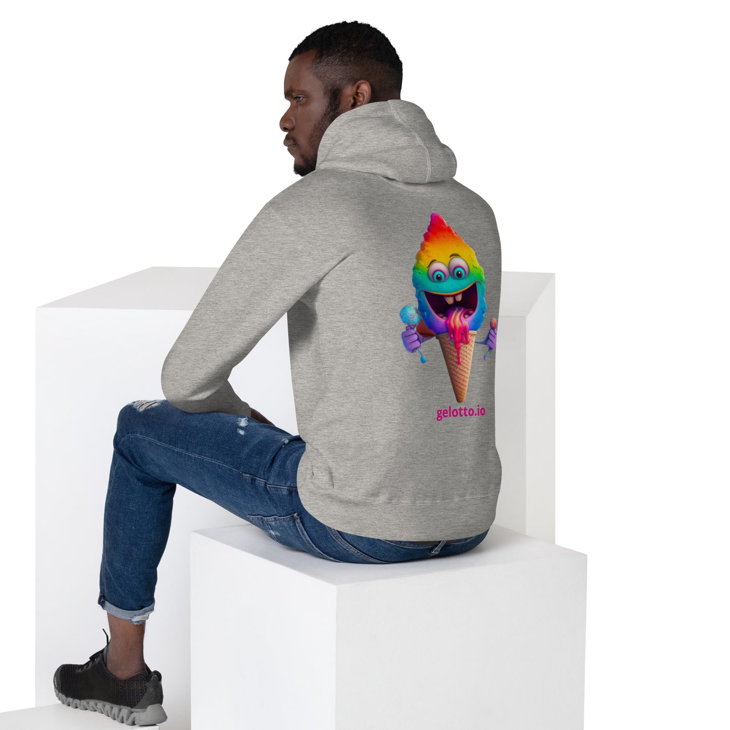 Mostro del Gelotto Unisex Hoodie (Rainbow Mostro)