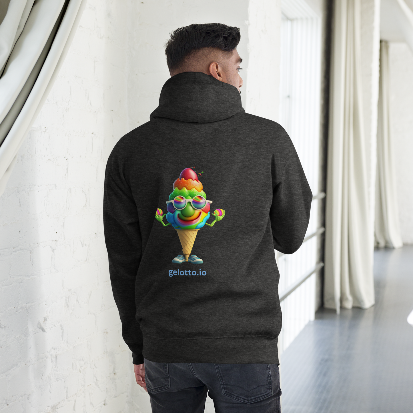 Mostro del Gelotto Unisex Hoodie (Rainbow Mostro 2)