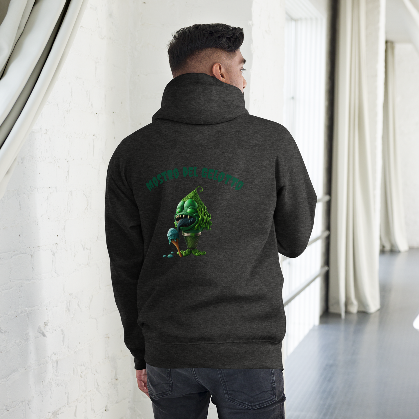 Mostro del Gelotto Unisex Hoodie (Green mostro)