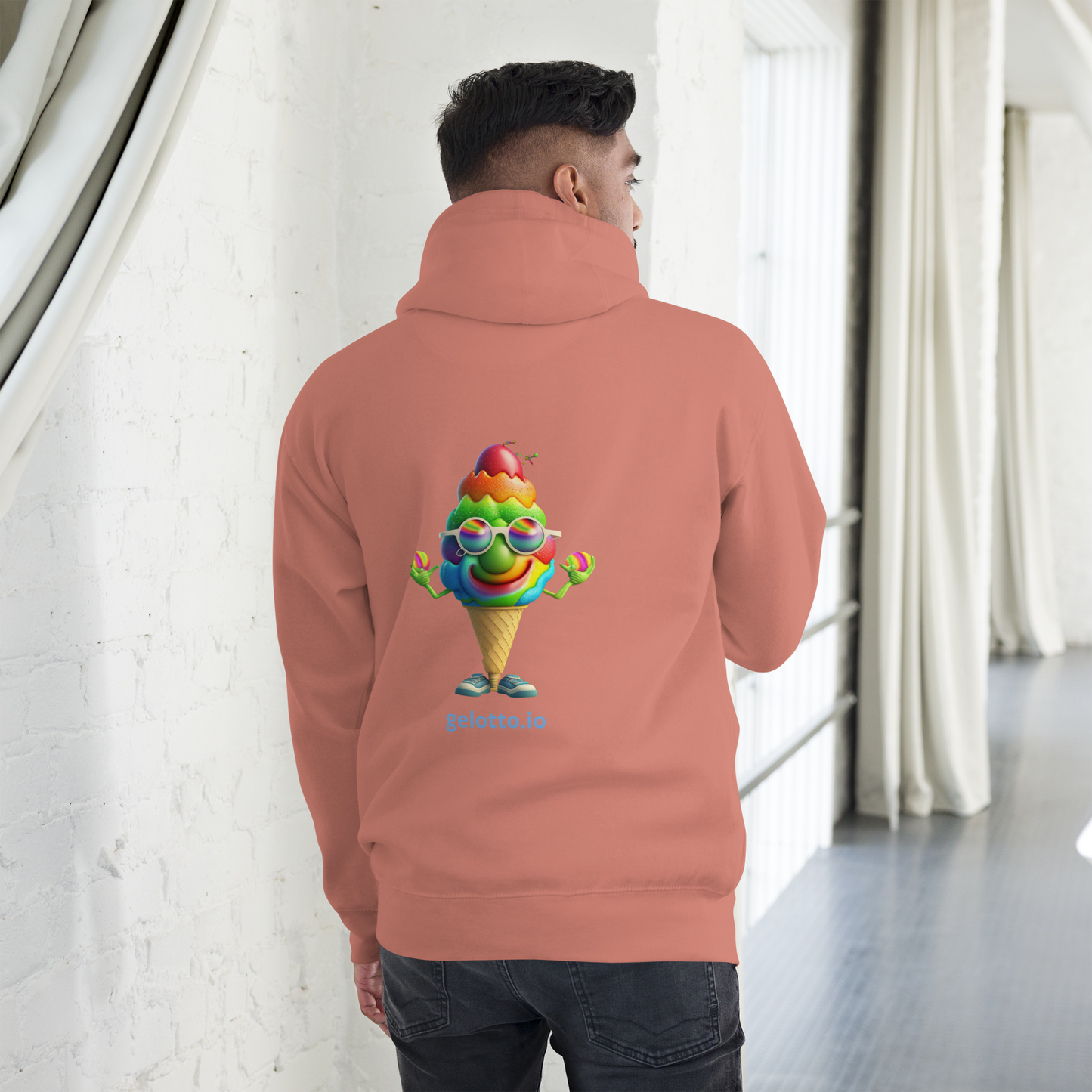 Mostro del Gelotto Unisex Hoodie (Rainbow Mostro 2)